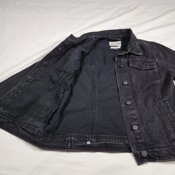 Universal Thread Freeborn Denim Jacket, Black, Small - Picture 3 of 9
